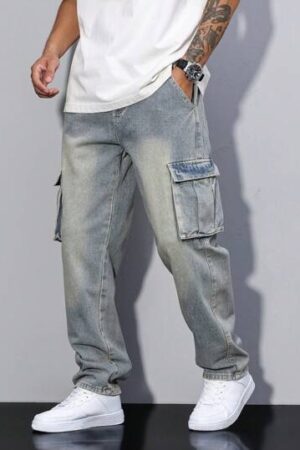 Jeans cargo con tasche